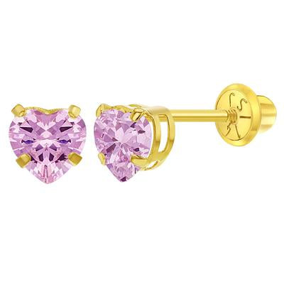 HEART WITH CZ EARRINGS | Children Collection | Luby 