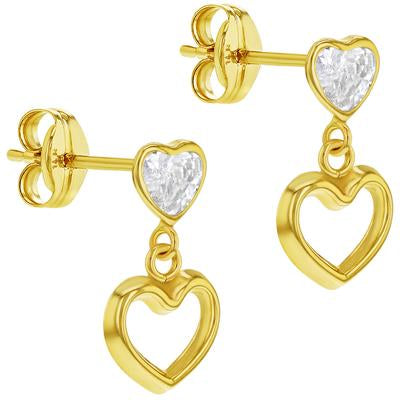 HEART DANGLE DANGLING EARRINGS | Children Collection | Luby 
