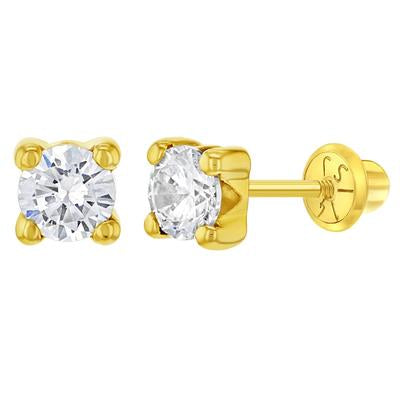 GOLD CLEAR EARRINGS | Children Collection | Luby 