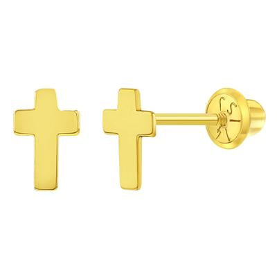 SMALL CLASSIC CROSS EARRINGS | Children Collection | Luby 