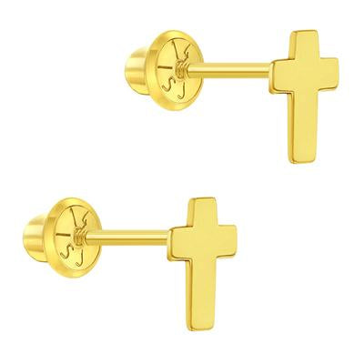 SMALL CLASSIC CROSS EARRINGS | Children Collection | Luby 