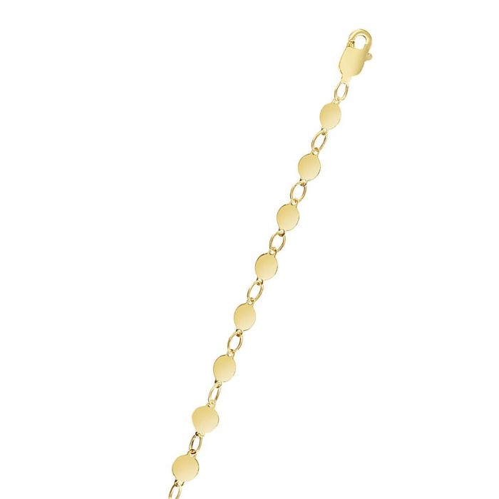 14K Gold Round Mirror Chain | Luby Gold Collection | Luby 