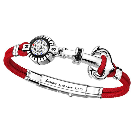 Red Kevlar with Compass and Black Spinels Bracelet | Zancan | Luby 
