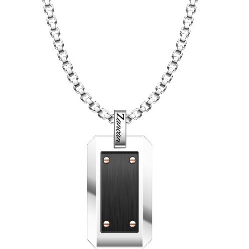 Zancan Stainless Steel Necklace with Pendant and Black PVD | Zancan | Luby 