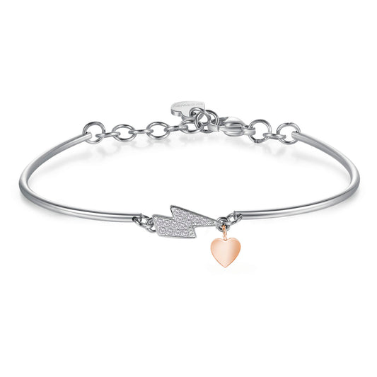 Chakra Love at First Sight Pendant Bracelet (Silver/Rose-Gold) | Brosway Italia | Luby 