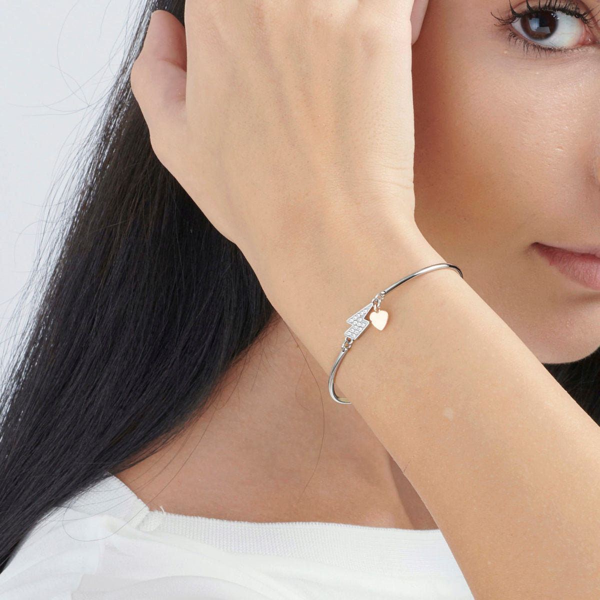 Chakra Love at First Sight Pendant Bracelet (Silver/Rose-Gold) | Brosway Italia | Luby 